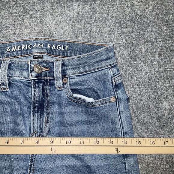 American Eagle Jeans Womens Size 24 Blue 90's Straight - Picture 4 of 11